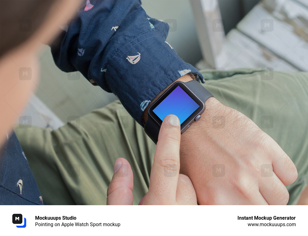 Pointing on Apple Watch Sport mockup