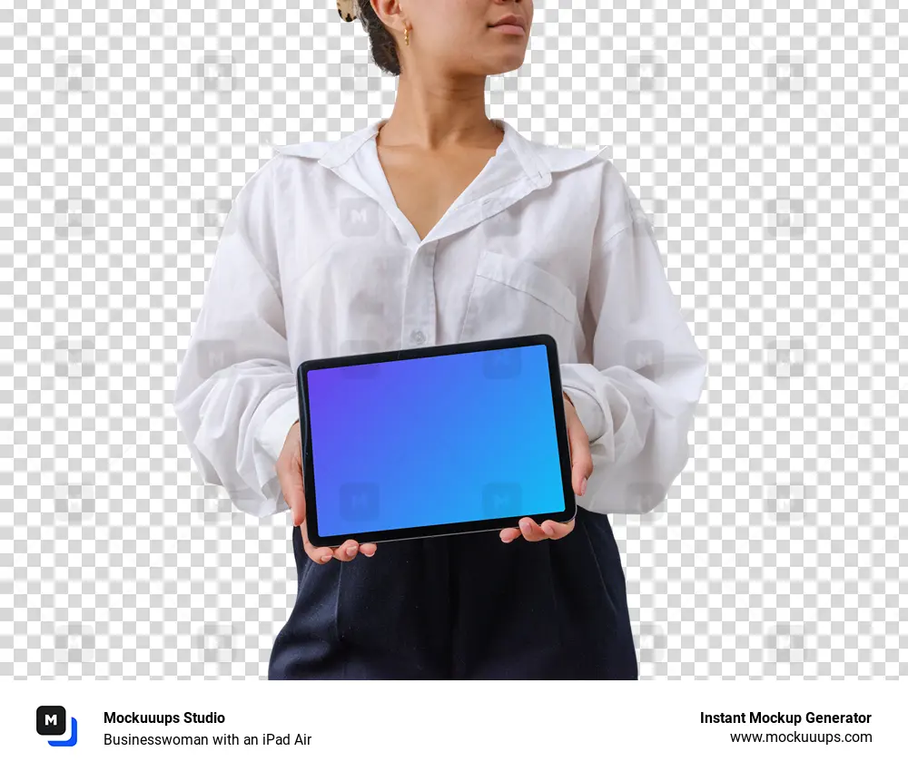 Businesswoman with an iPad Air 