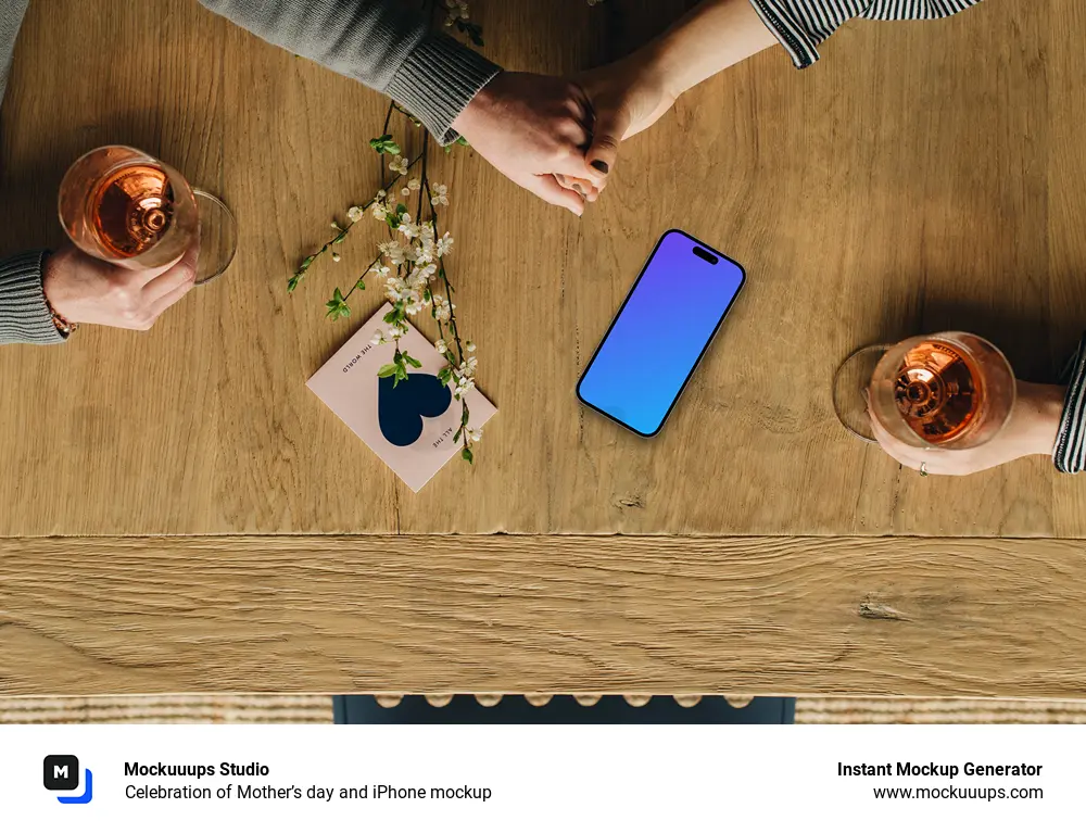 Celebration of Mother’s day and iPhone mockup