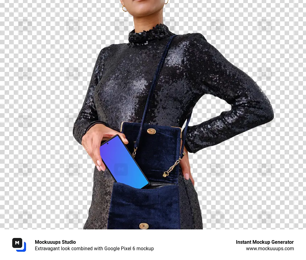 Extravagant look combined with Google Pixel 6 mockup