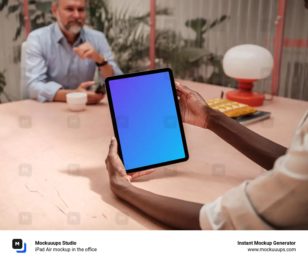 iPad Air mockup in the office