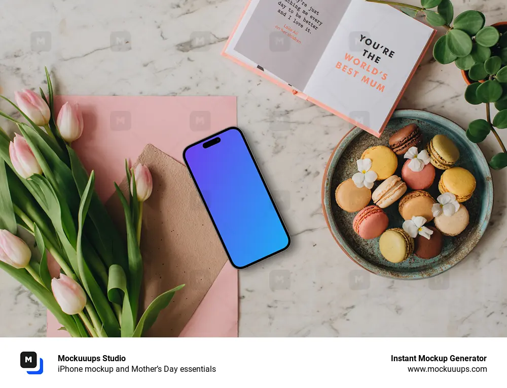 iPhone mockup and Mother’s Day essentials