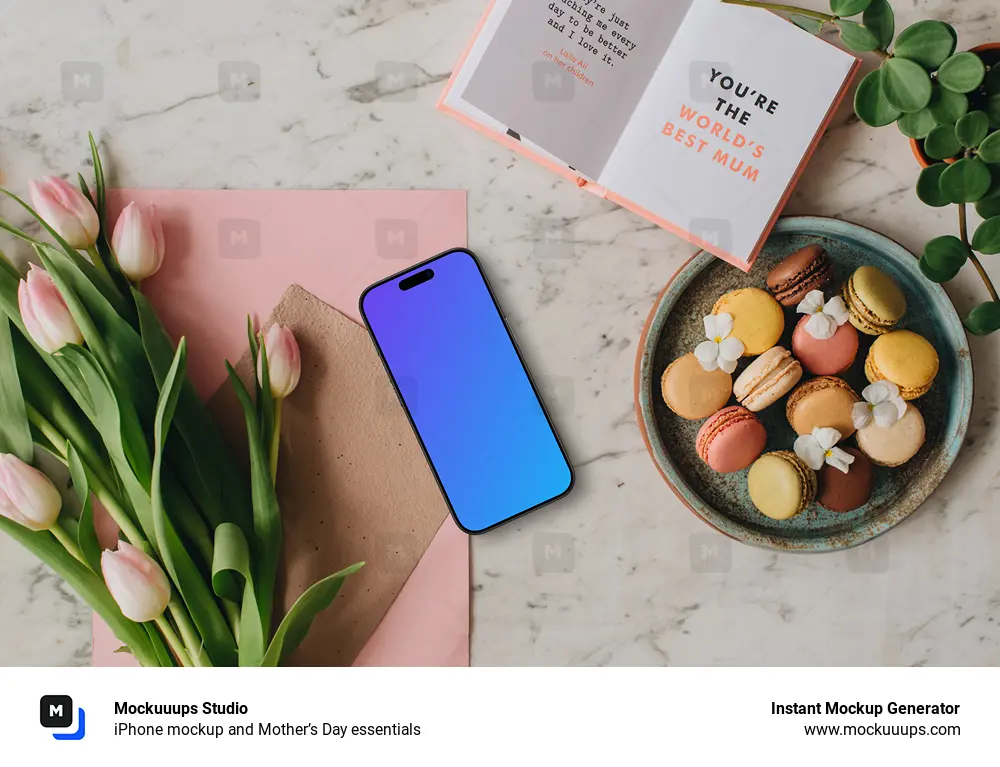 iPhone mockup and Mother’s Day essentials