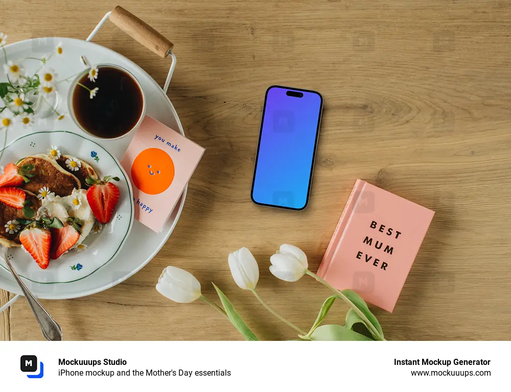iPhone mockup and the Mother's Day essentials