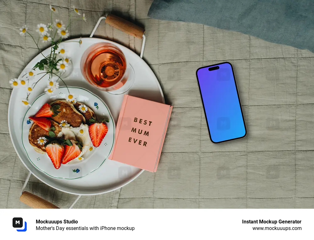 Mother's Day essentials with iPhone mockup
