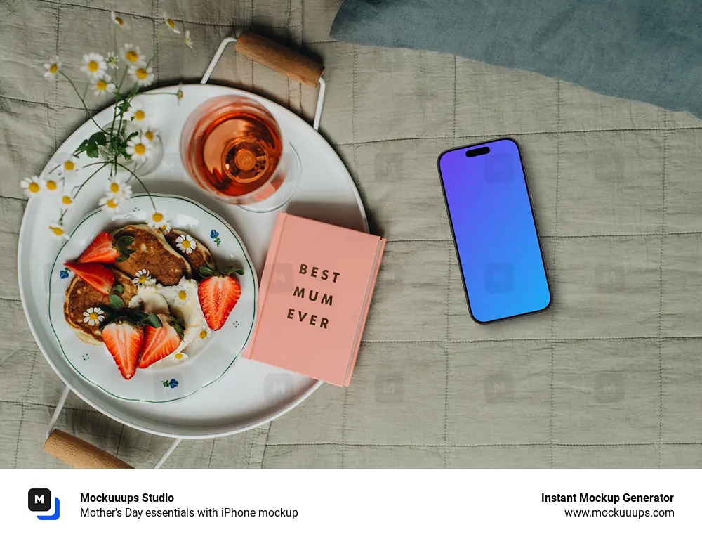 Mother's Day essentials with iPhone mockup