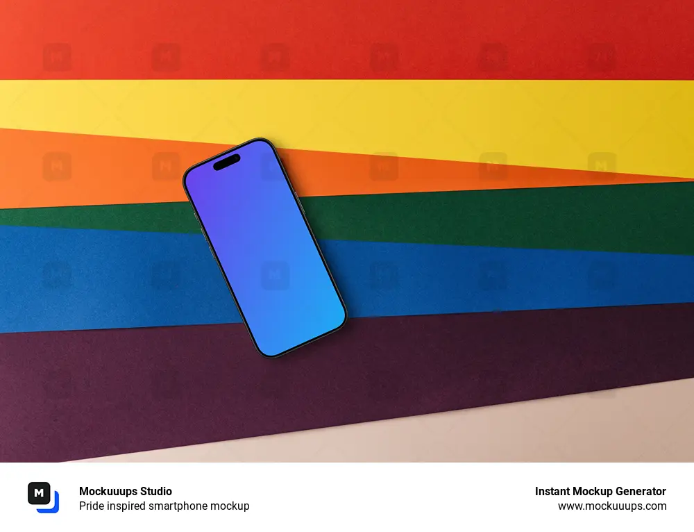 Pride inspired smartphone mockup