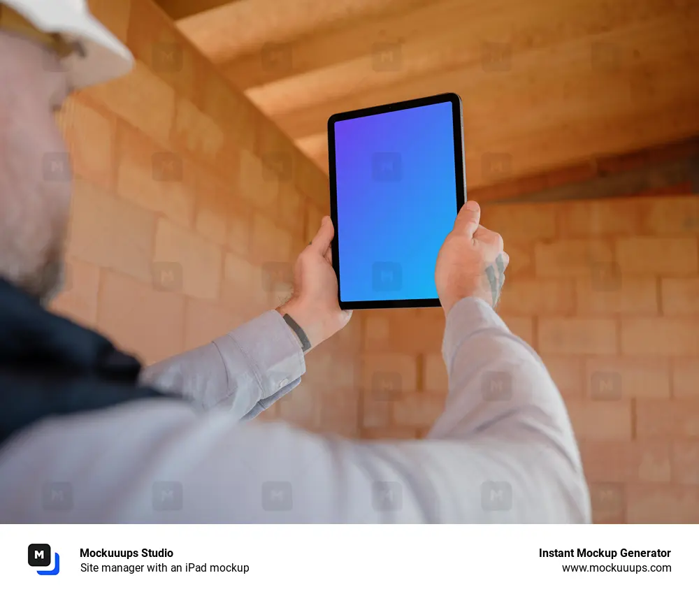 Site manager with an iPad mockup