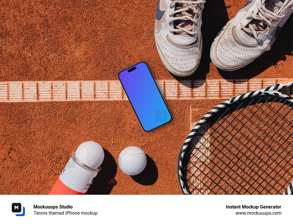 Tennis themed iPhone mockup