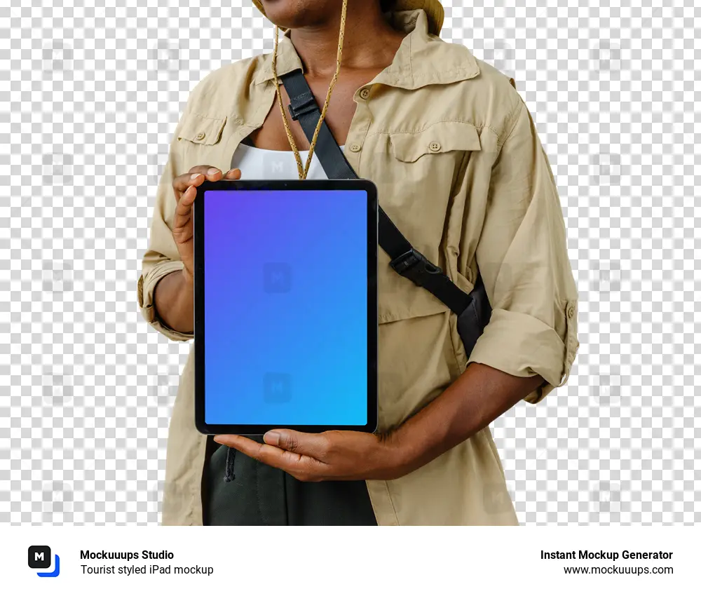 Tourist styled iPad mockup