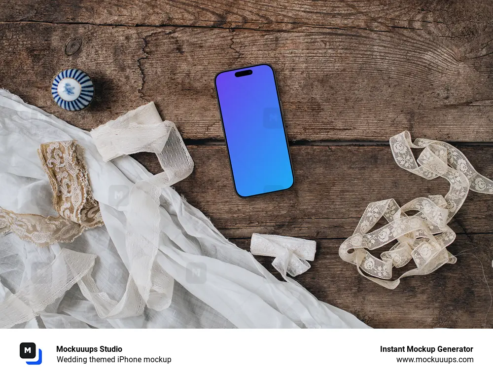 Wedding themed iPhone mockup