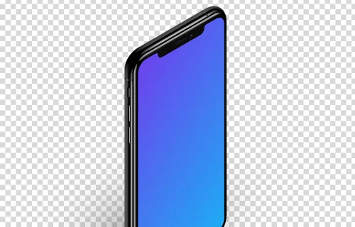 Download Pointing on iPhone X mockup in front of the shop ...