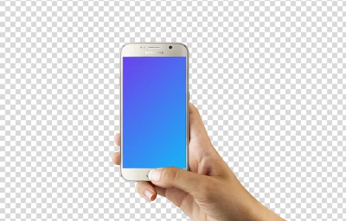 Samsung Galaxy S6 Gold mockup on editable background