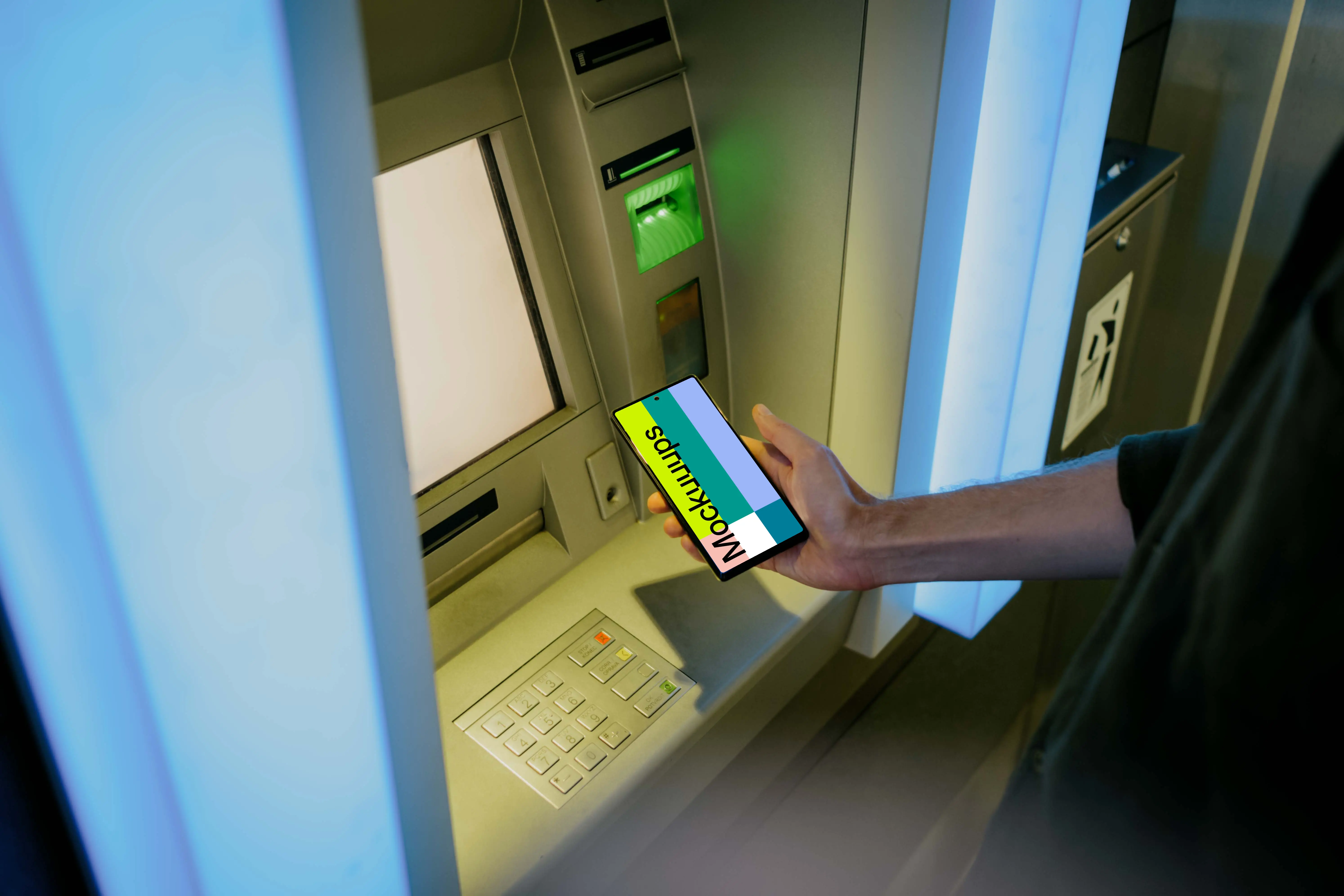 ATM and Google Pixel 6 mockup