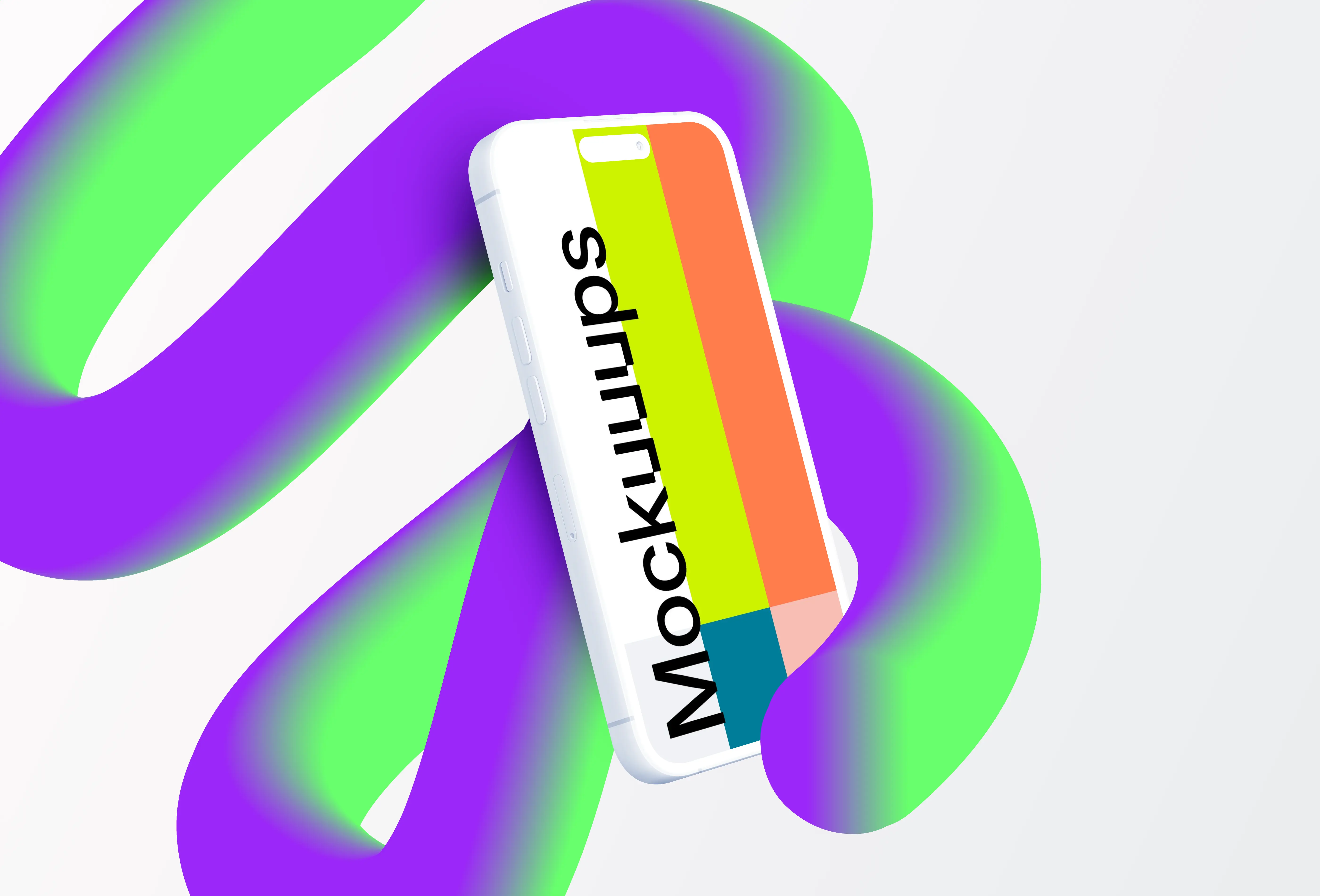 Floating Clay Smartphone Mockup