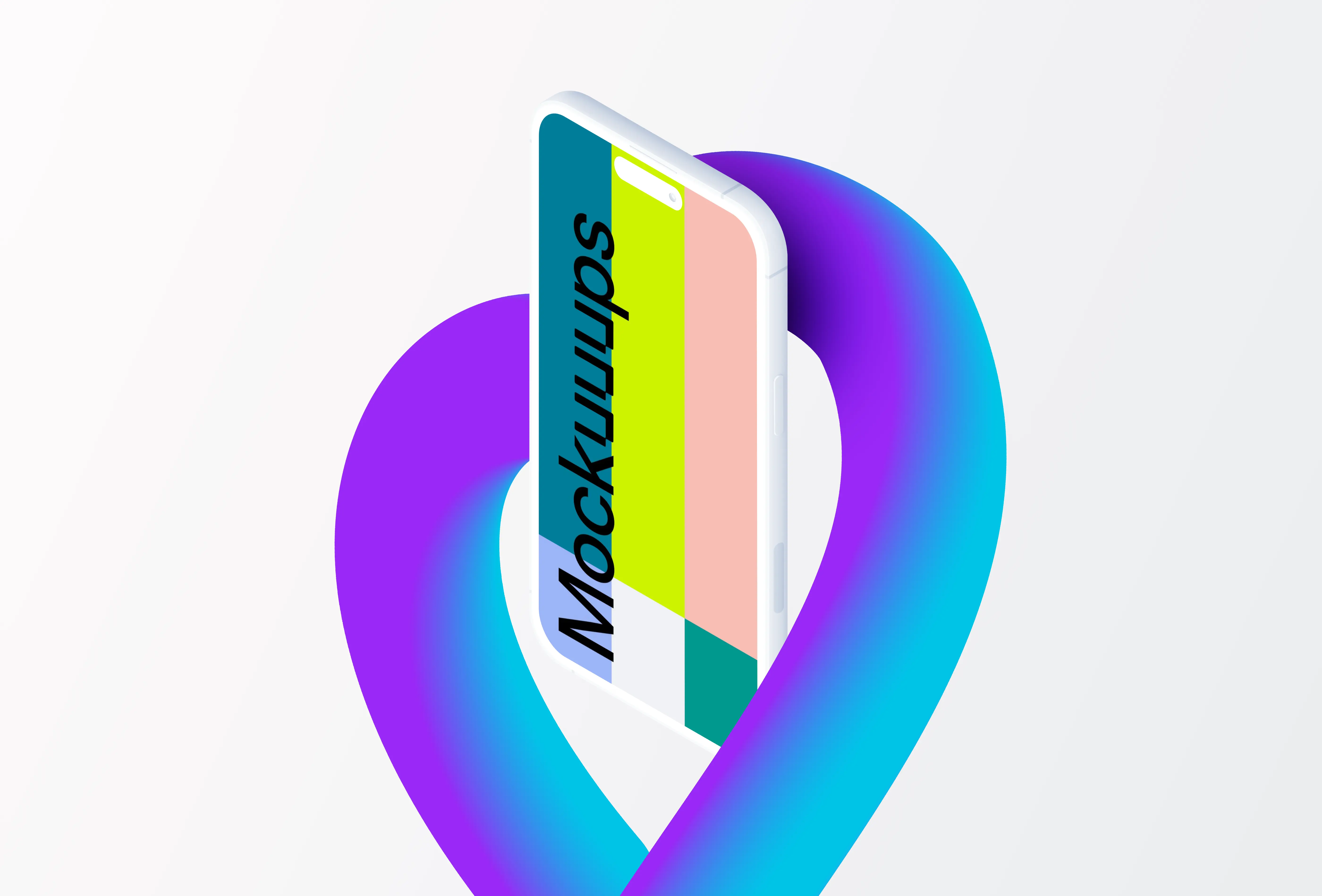 Flying Isometric Clay Smartphone