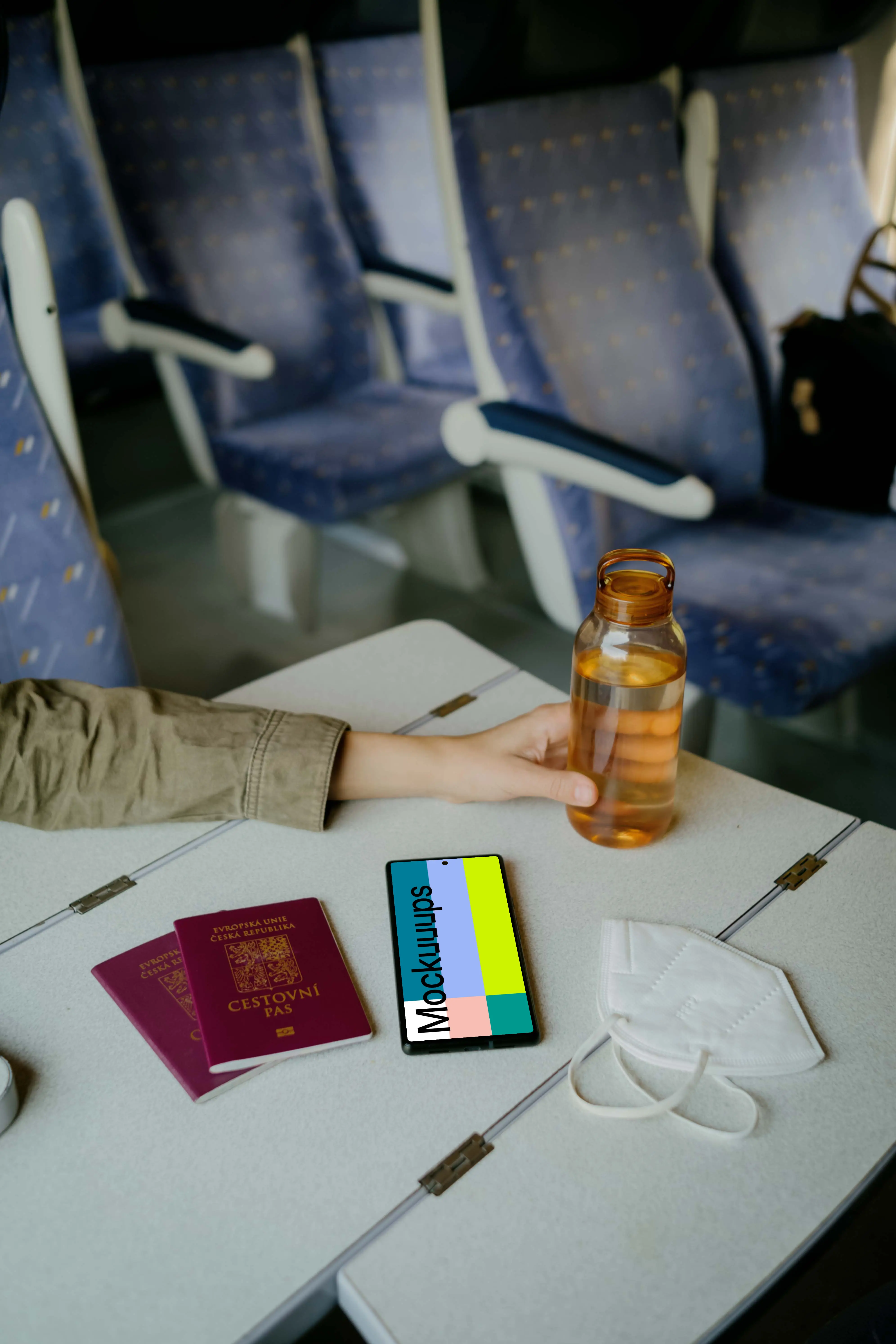 Google Pixel 6 mockup with passports