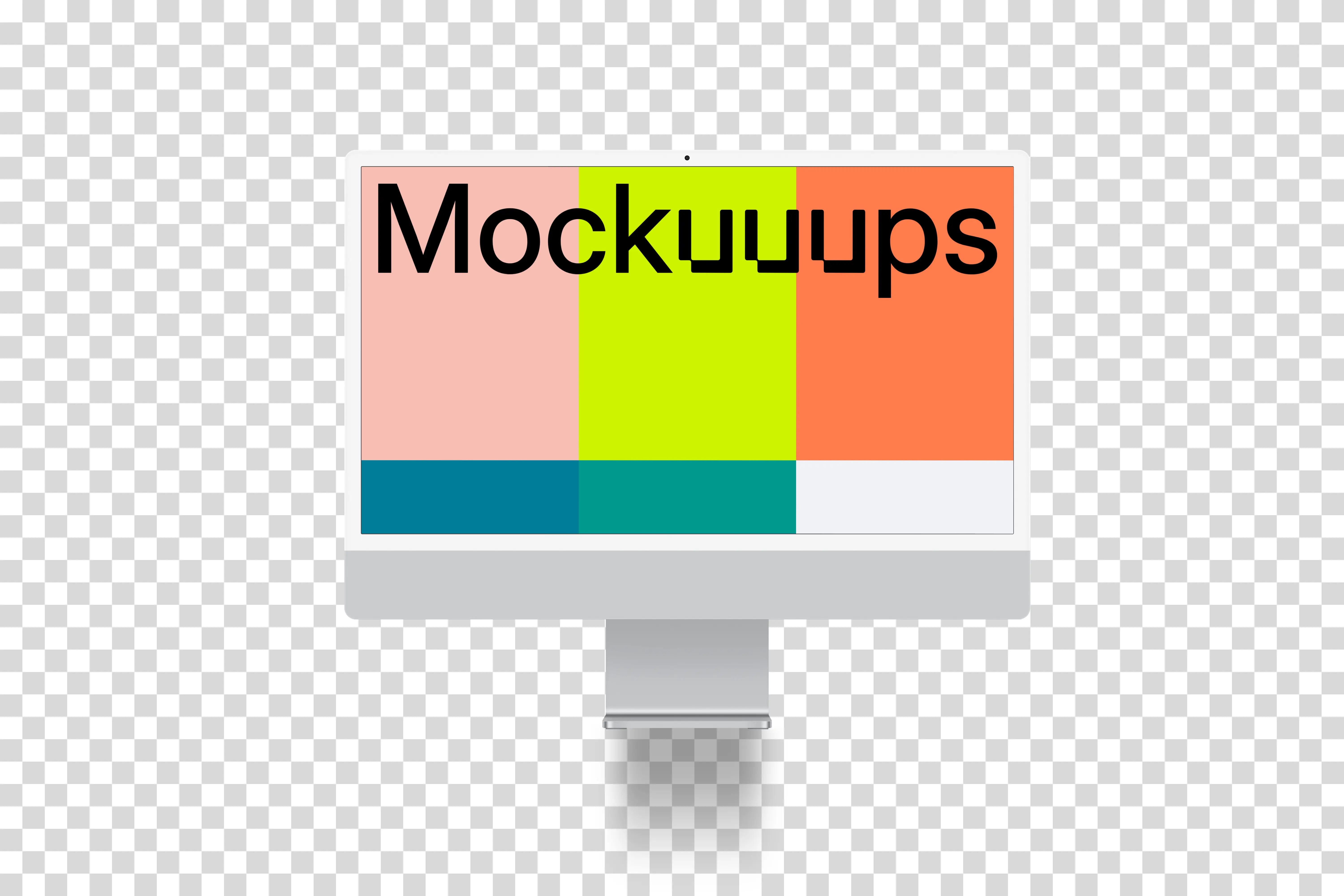 iMac 24“ Mockup - Front (Floating Shadow)