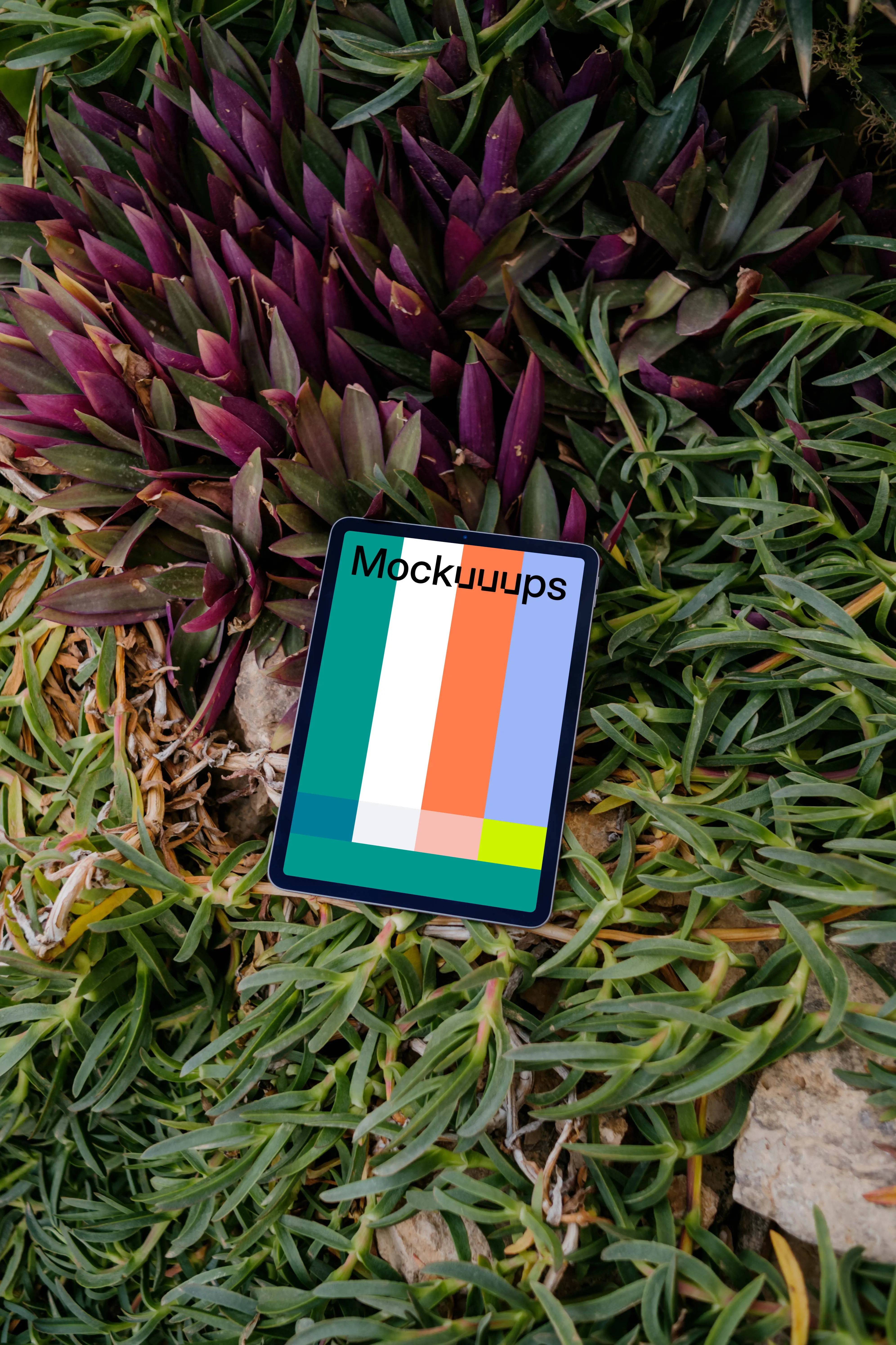 iPad Air mockup on some grass