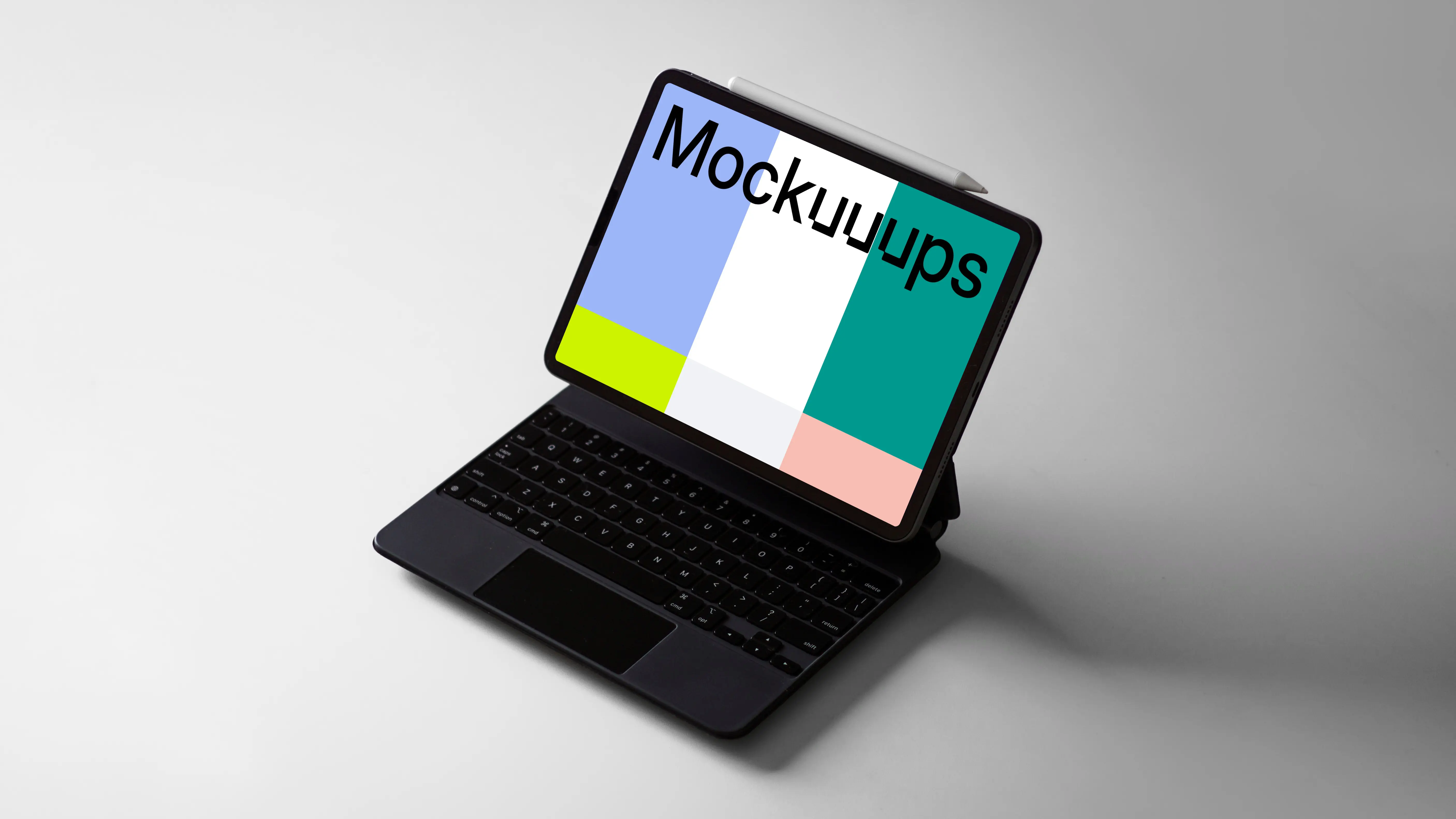 iPad Air mockup with a keyboard