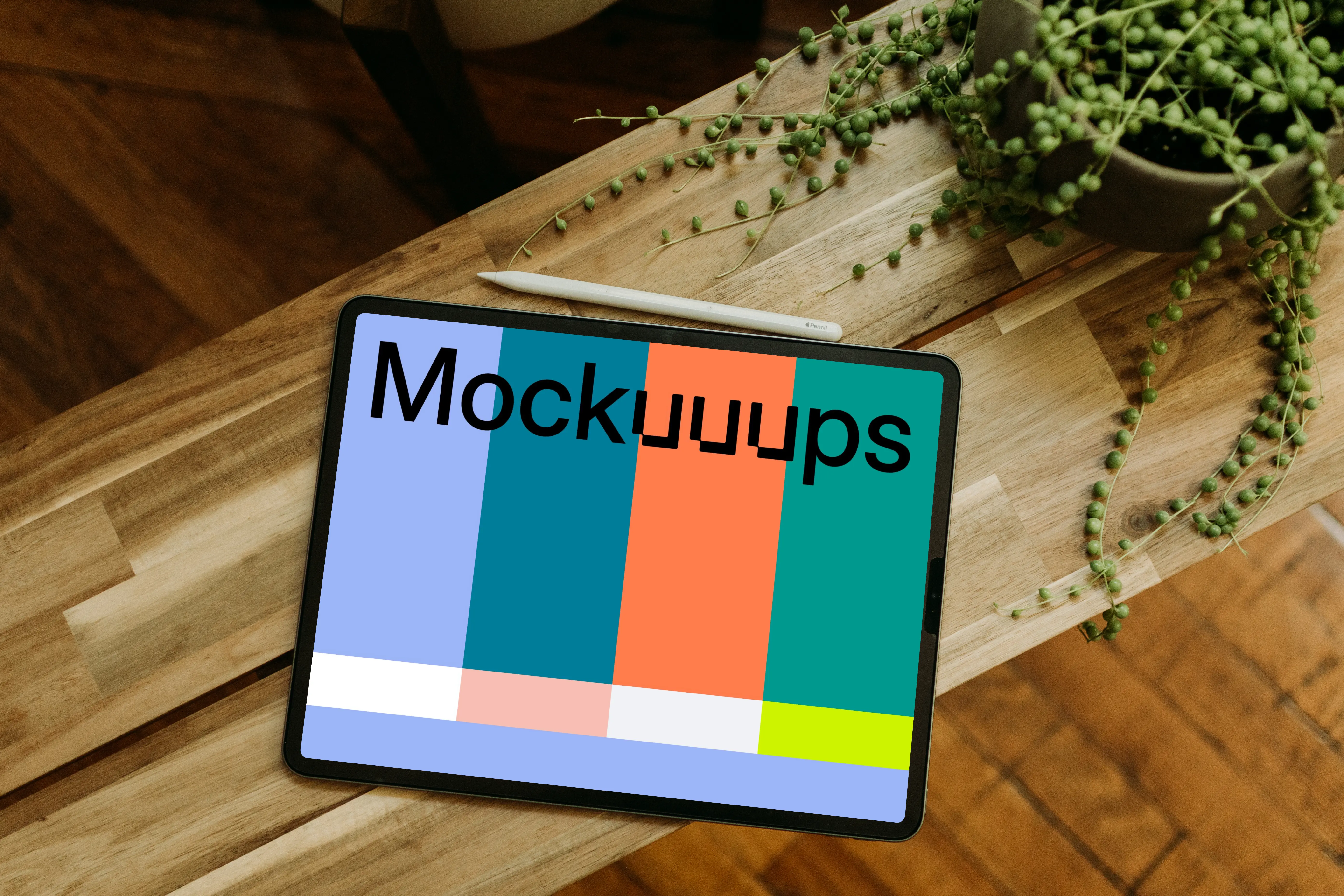 iPad mockup with pen