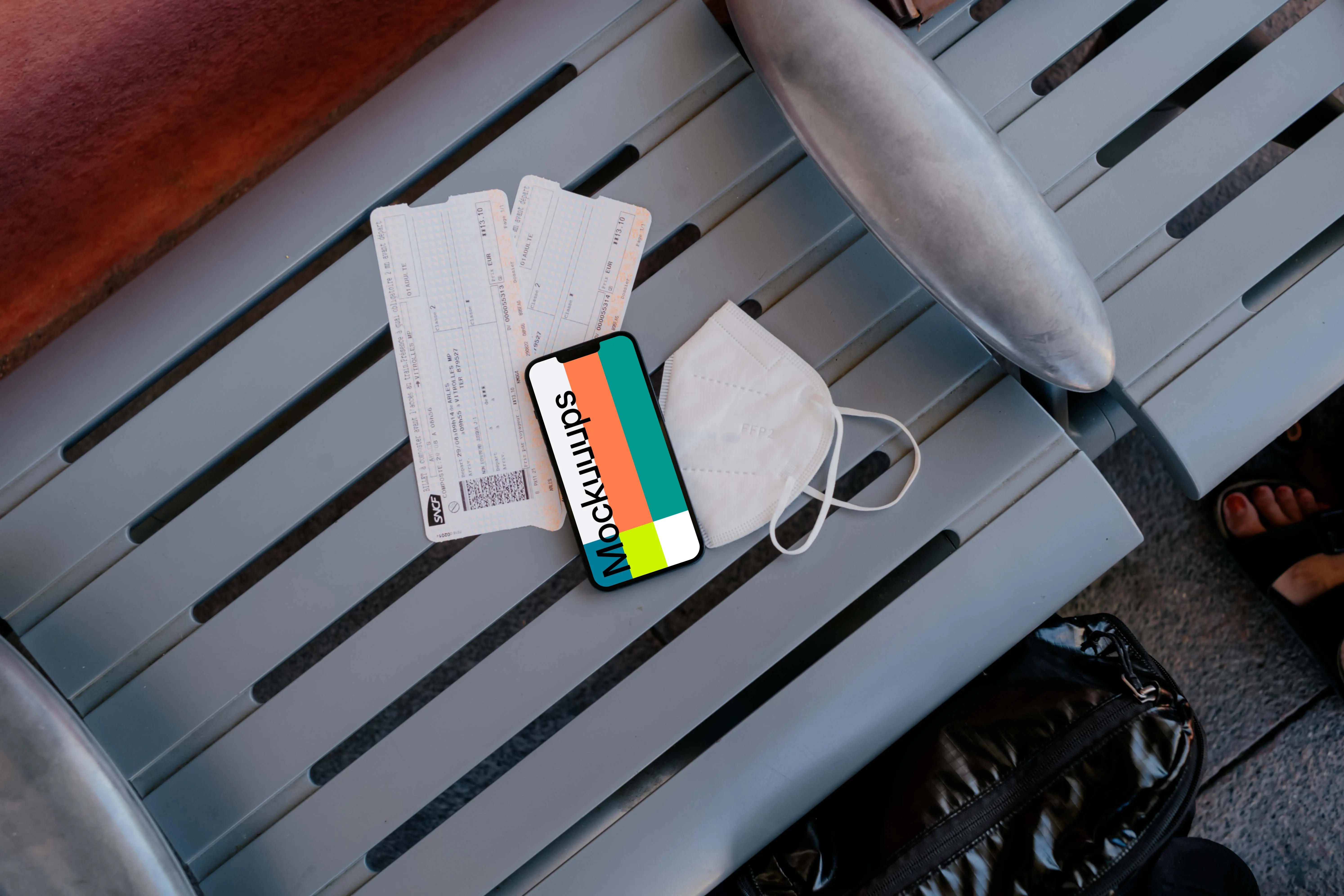 iPhone 13 mockup on tickets