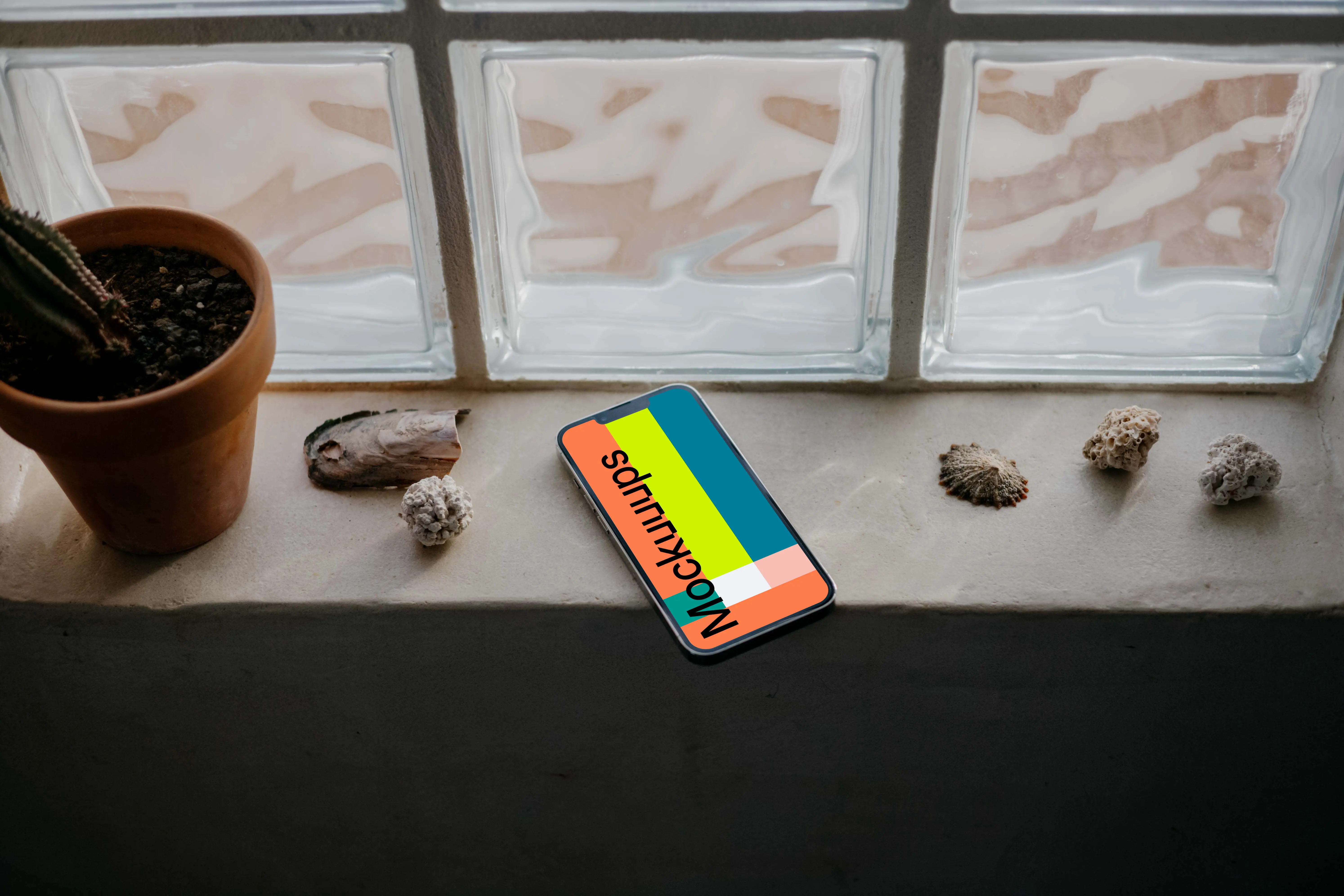 iPhone 13 Pro mockup by a window