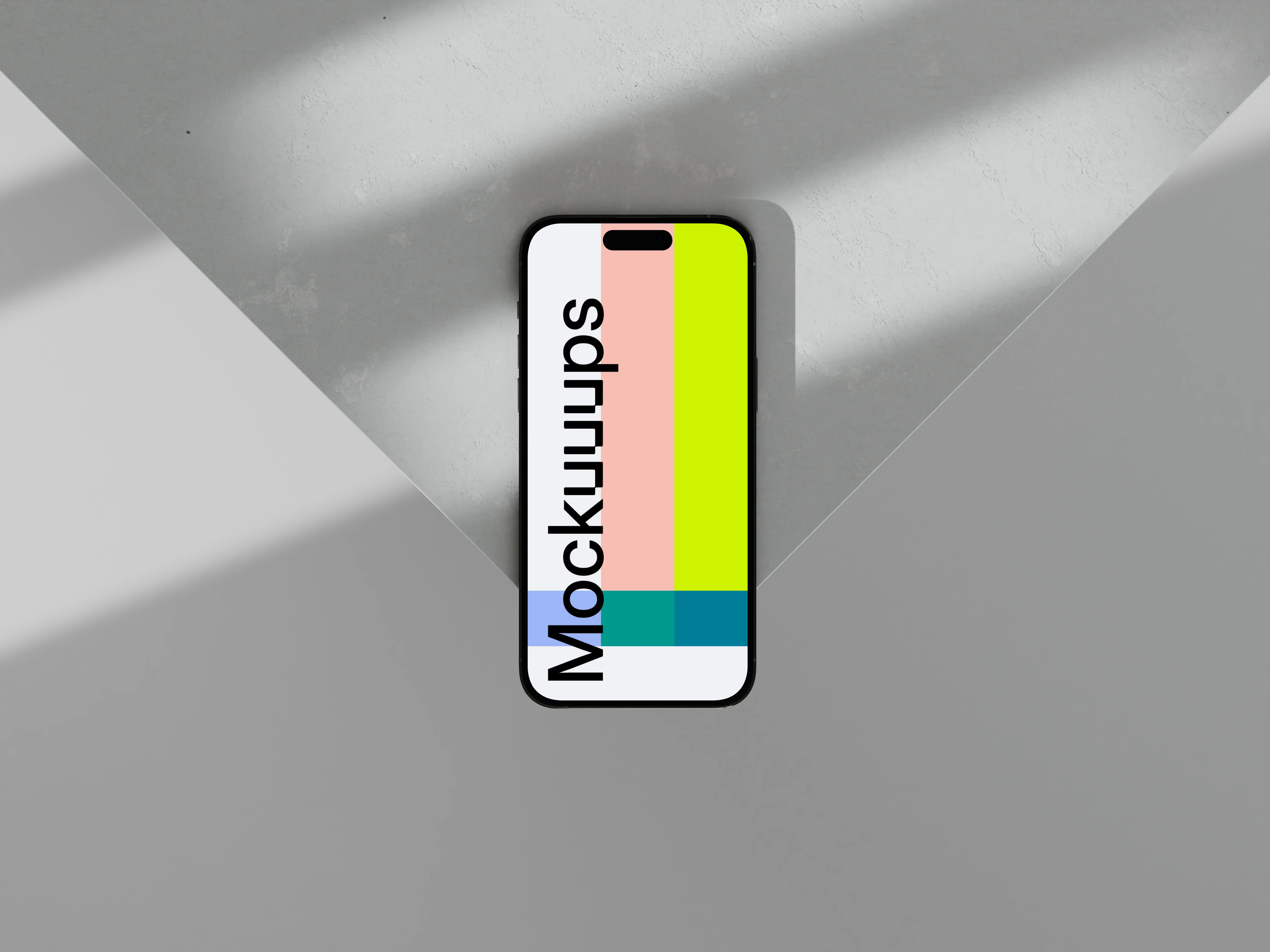 iPhone 16 mockup on marble in natural light