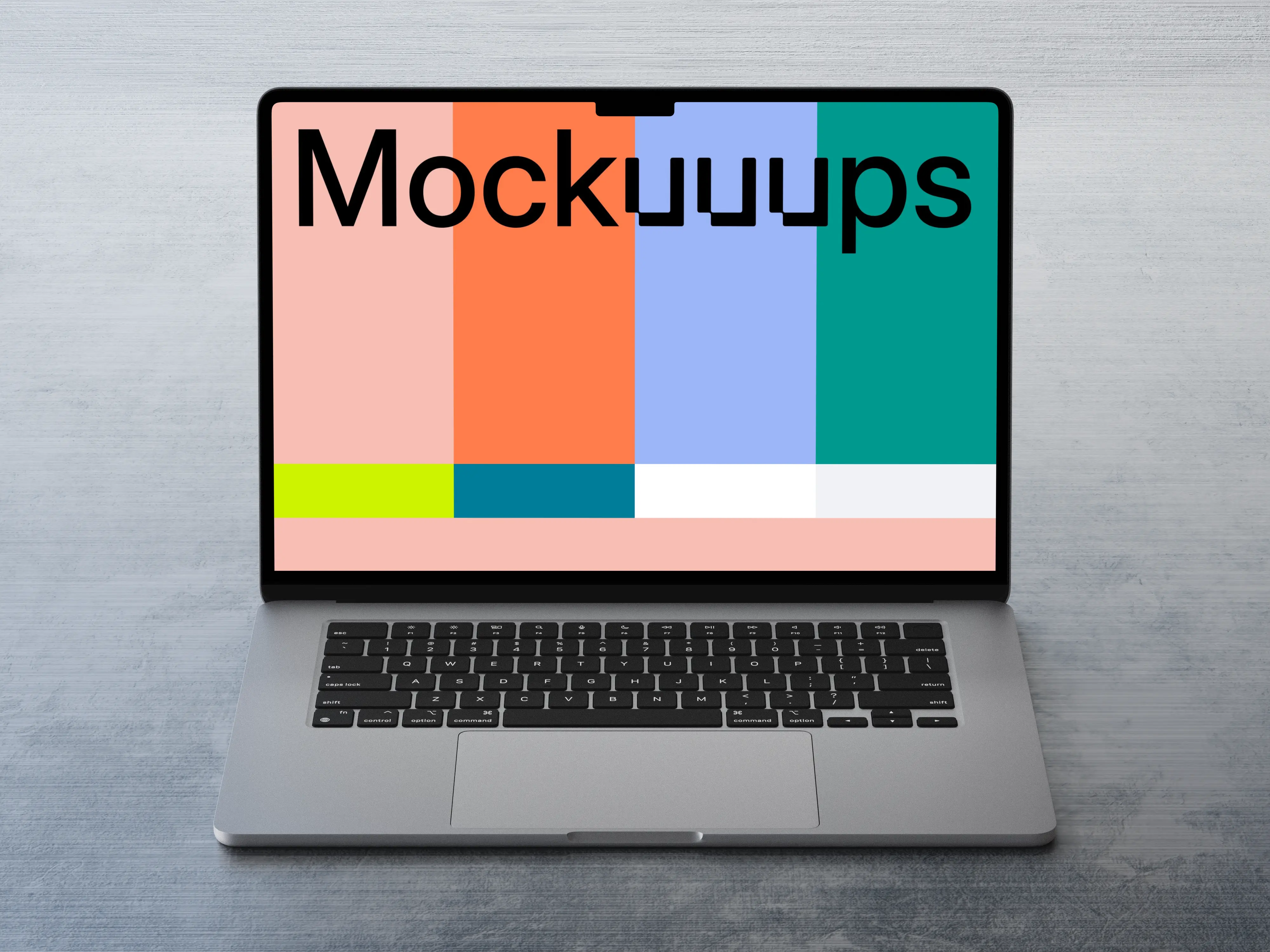 MacBook Air mockup on a minimalist surface