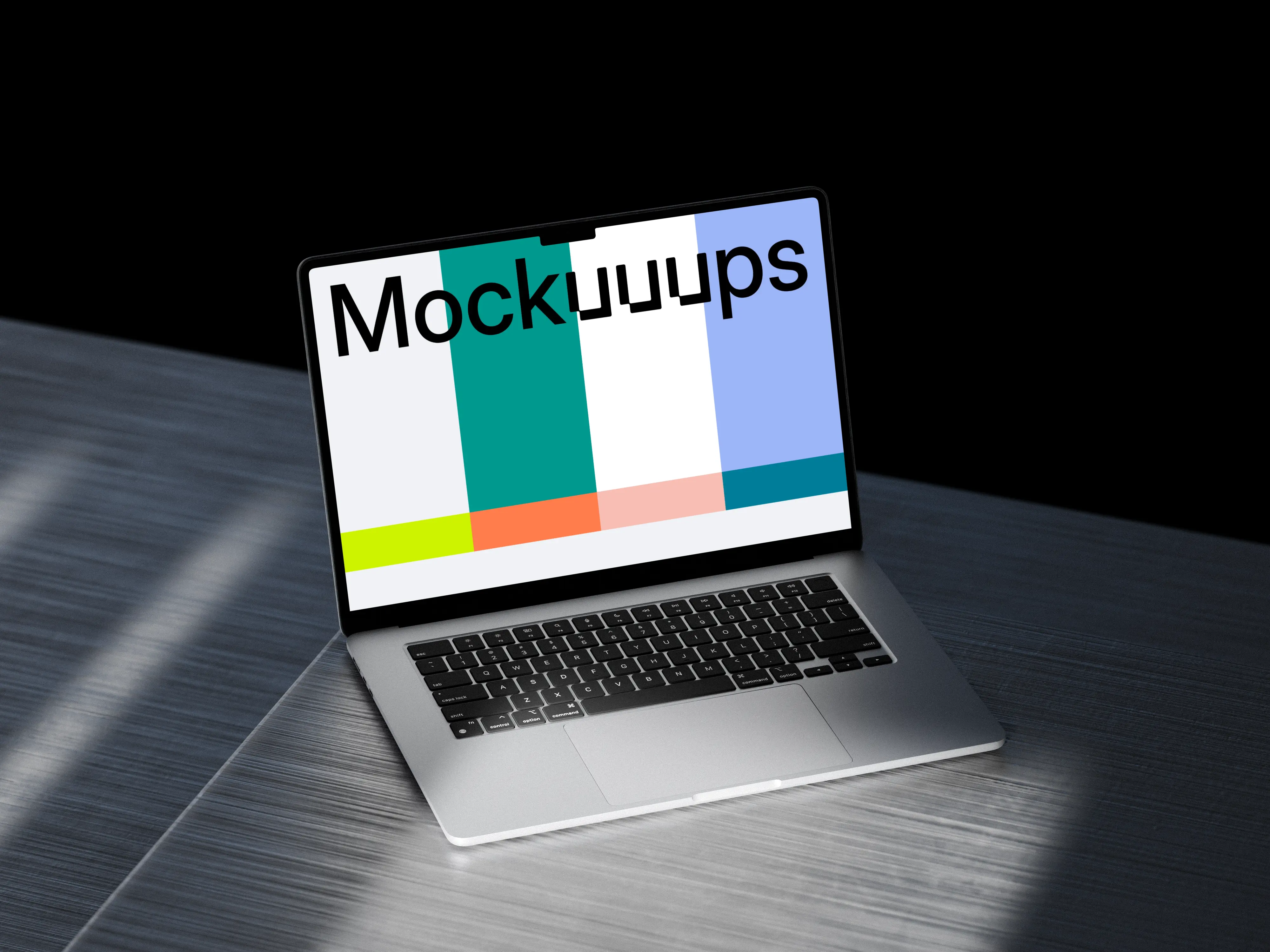 MacBook Air mockup on a textured surface