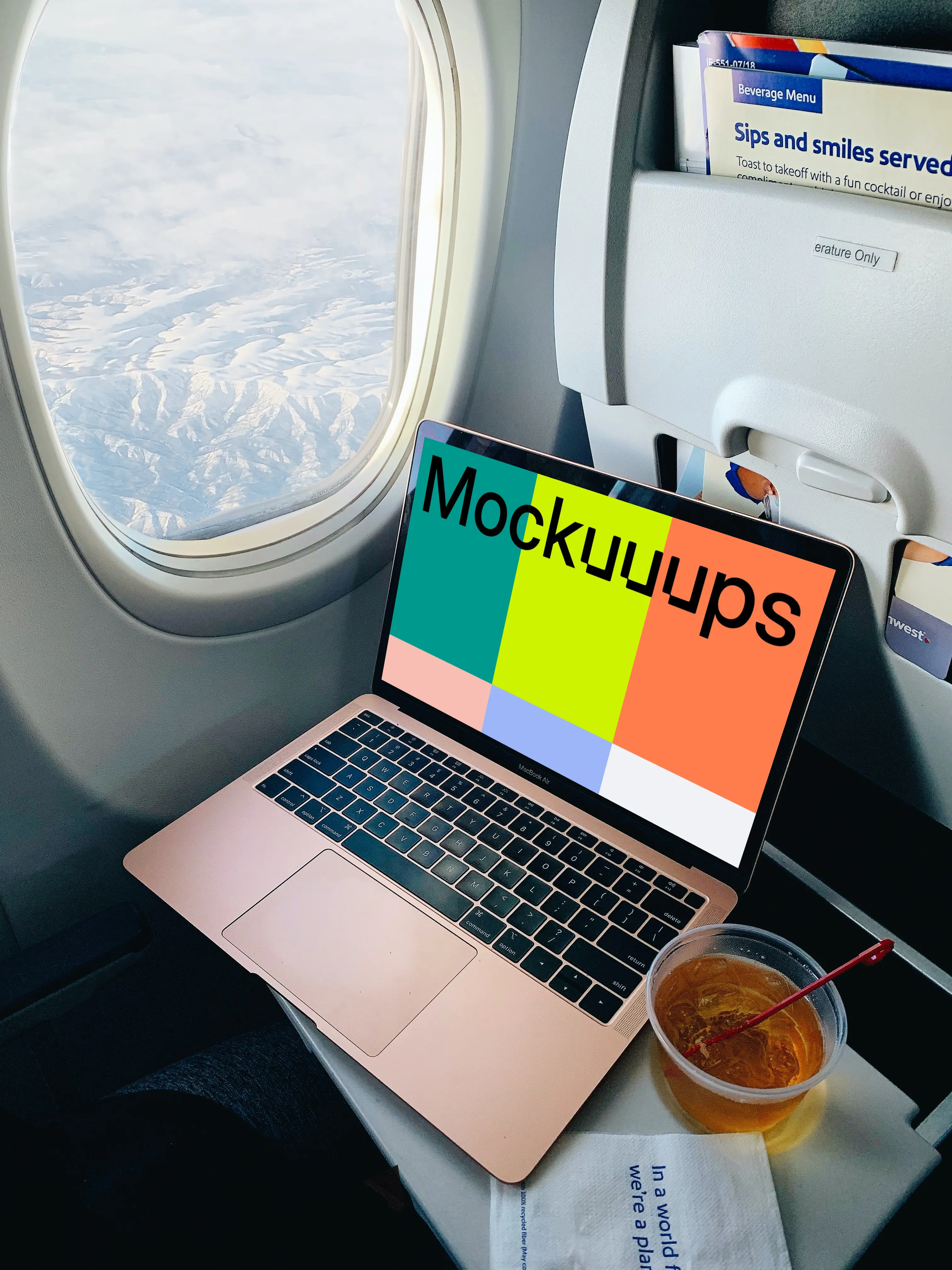 MacBook Air mockup on desk