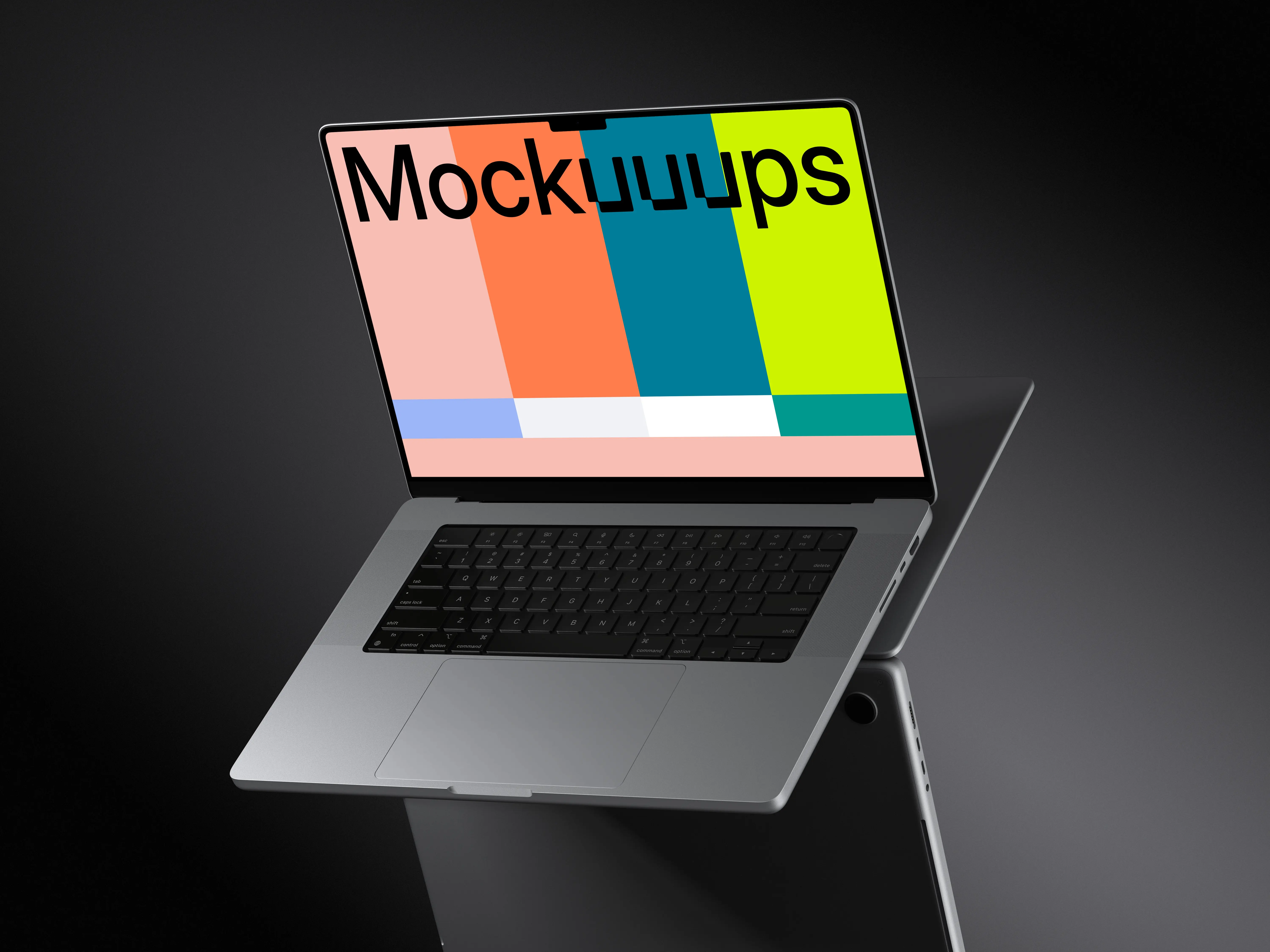 MacBook Pro 16 mockup with elegant dark background