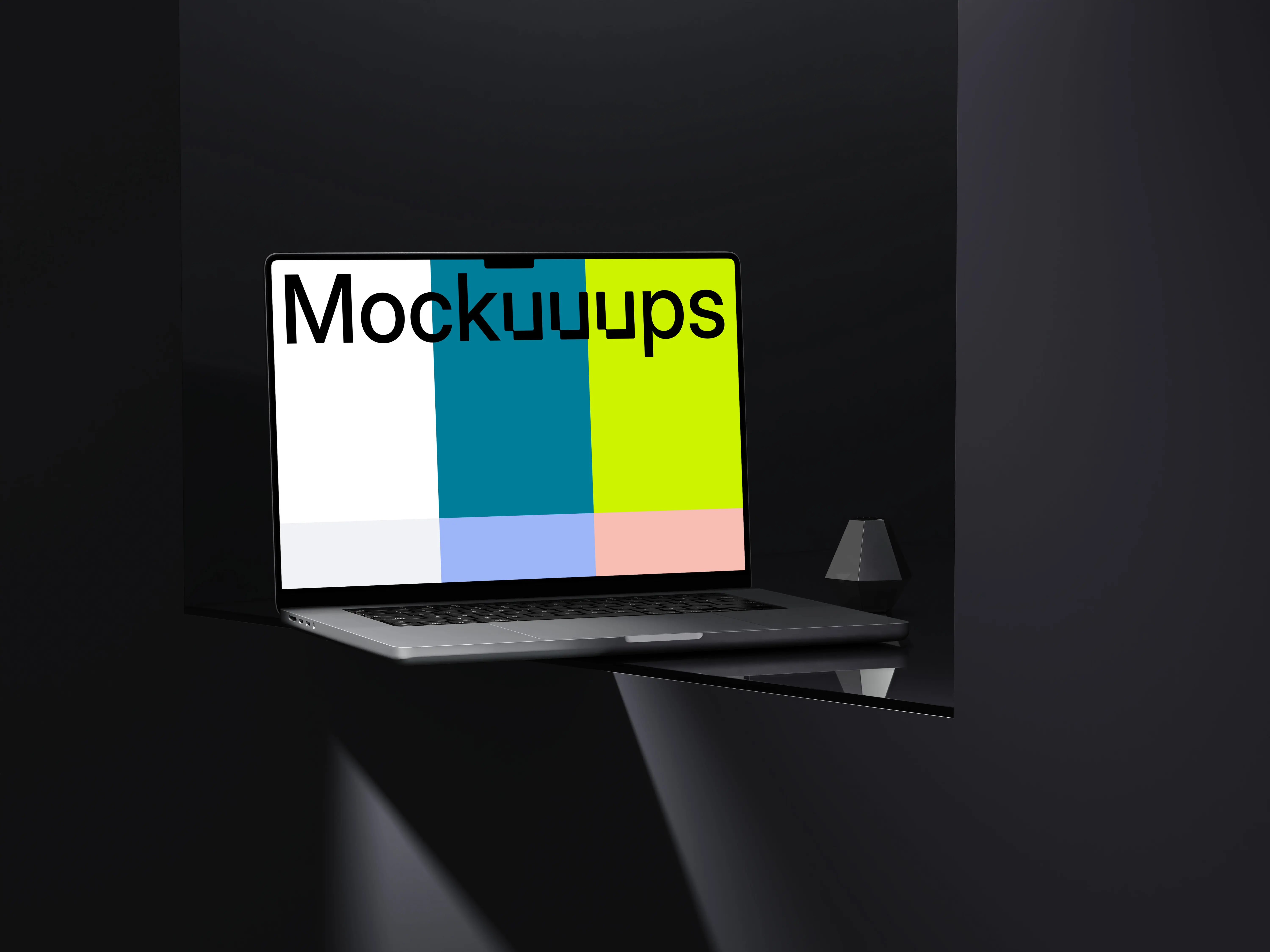 MacBook Pro 16" mockup with sleek modern decor