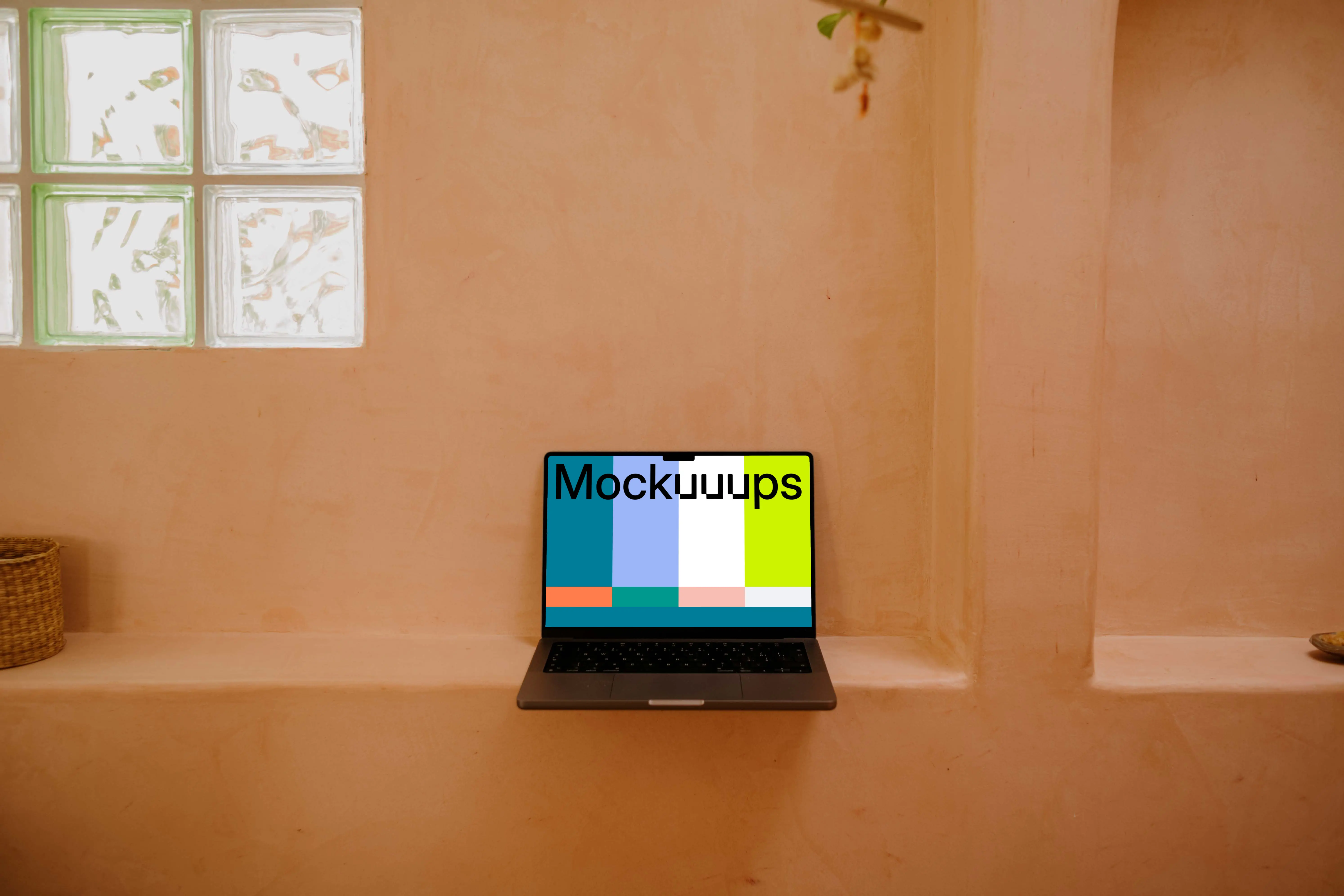 MacBook Pro mockup below a window