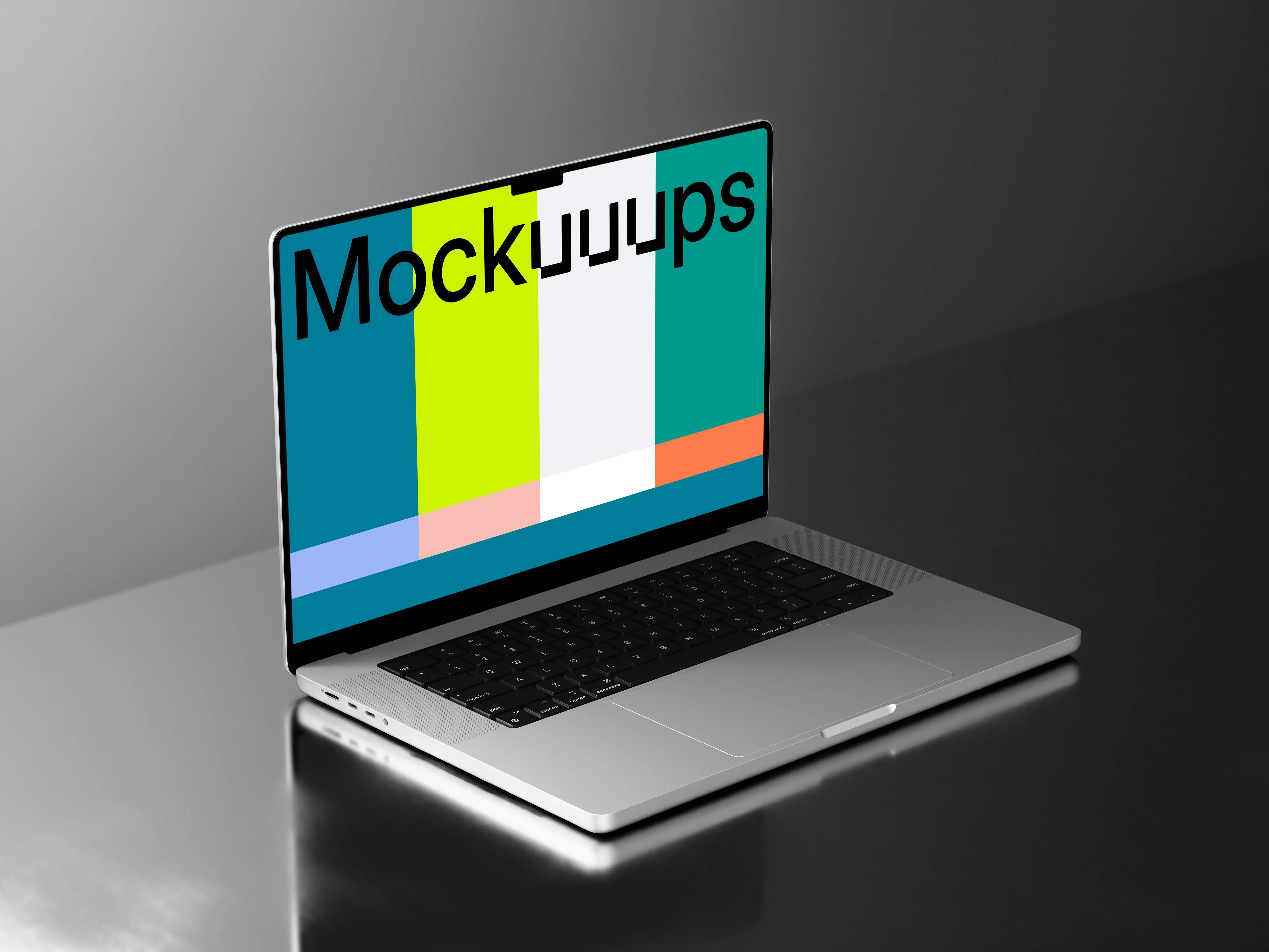 MacBook Pro Mockup on a sleek dark desk