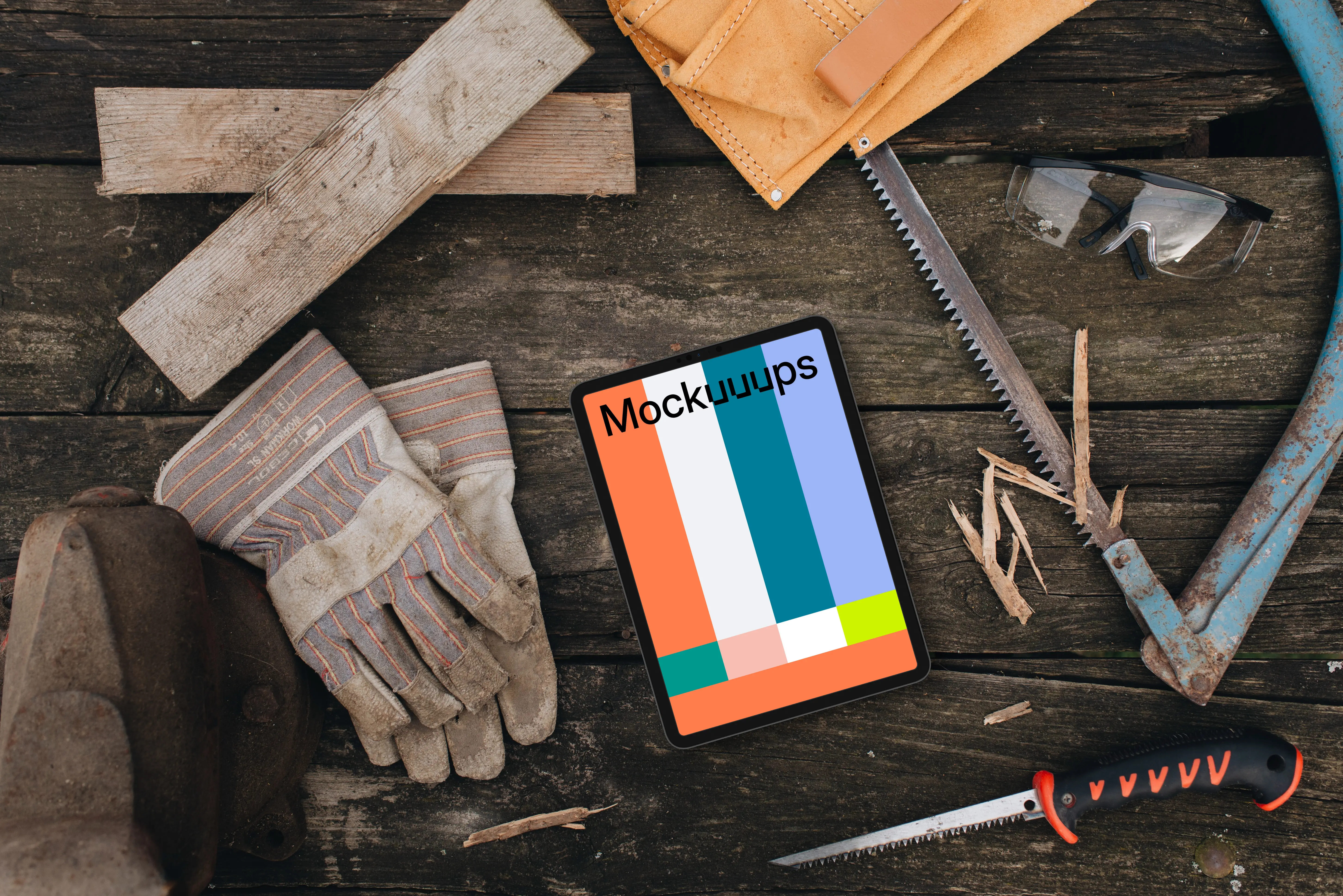 Professional workplace with iPad