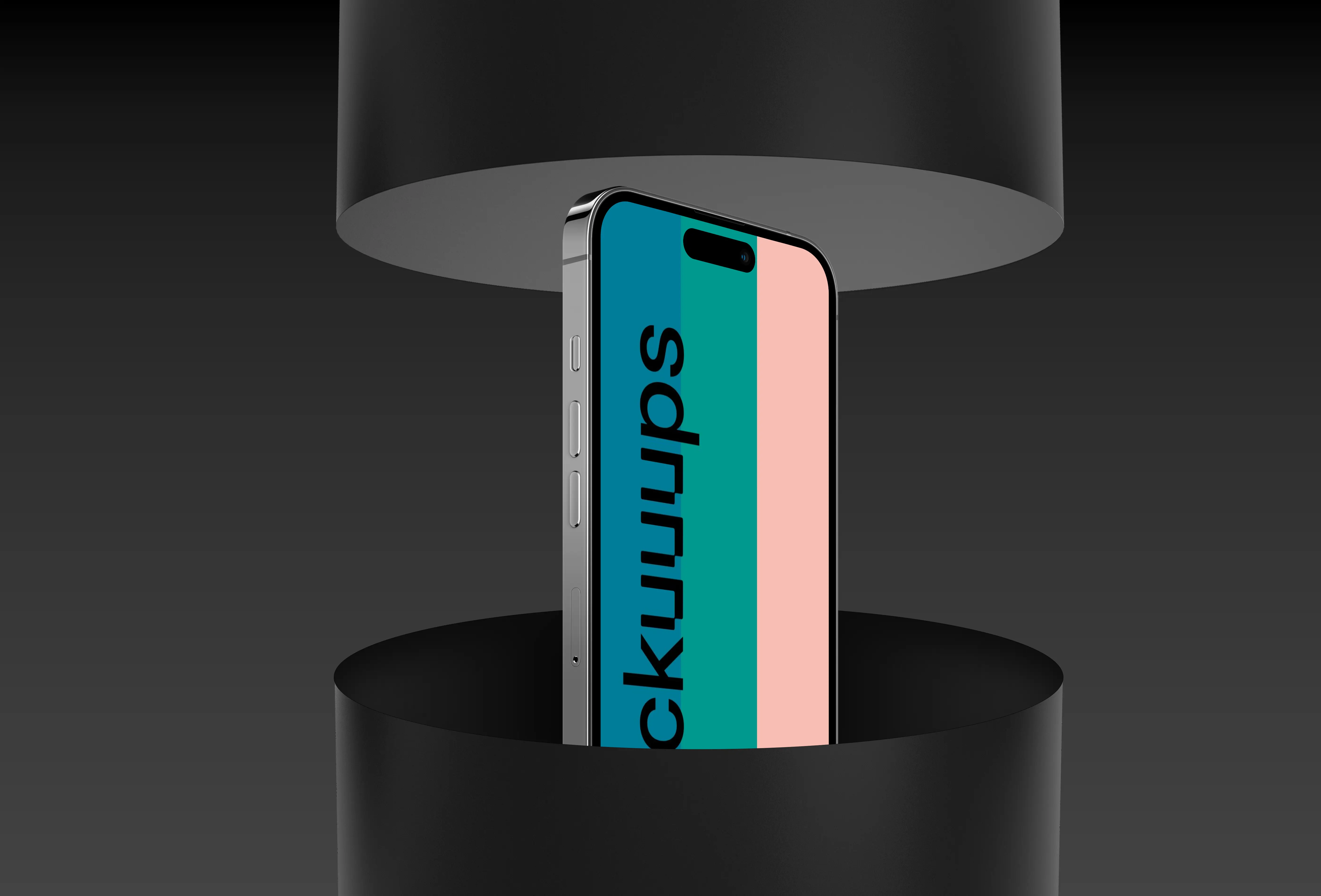 Smartphone Mockup and Abstract Tube