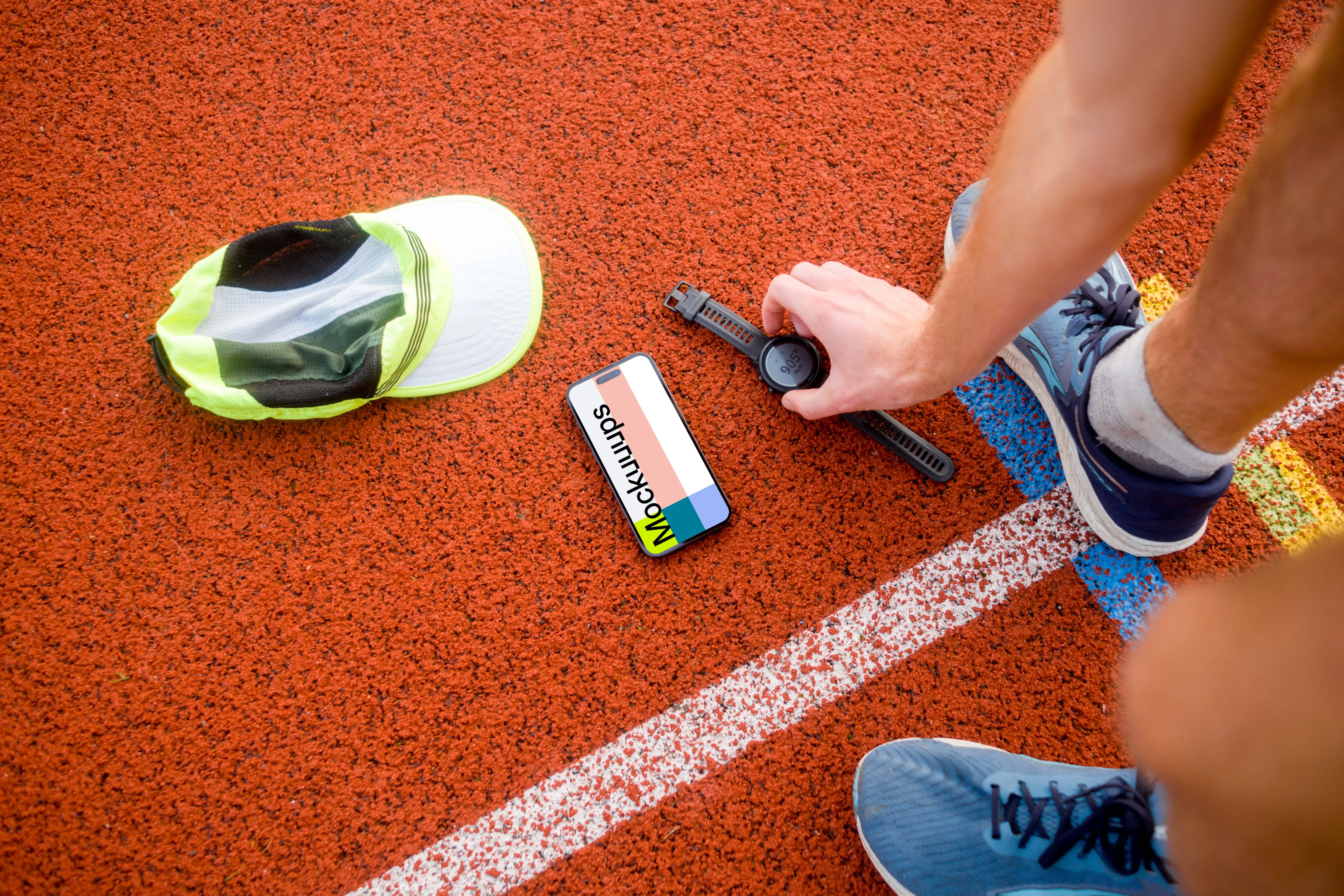 Sport watches and smartphone mockup