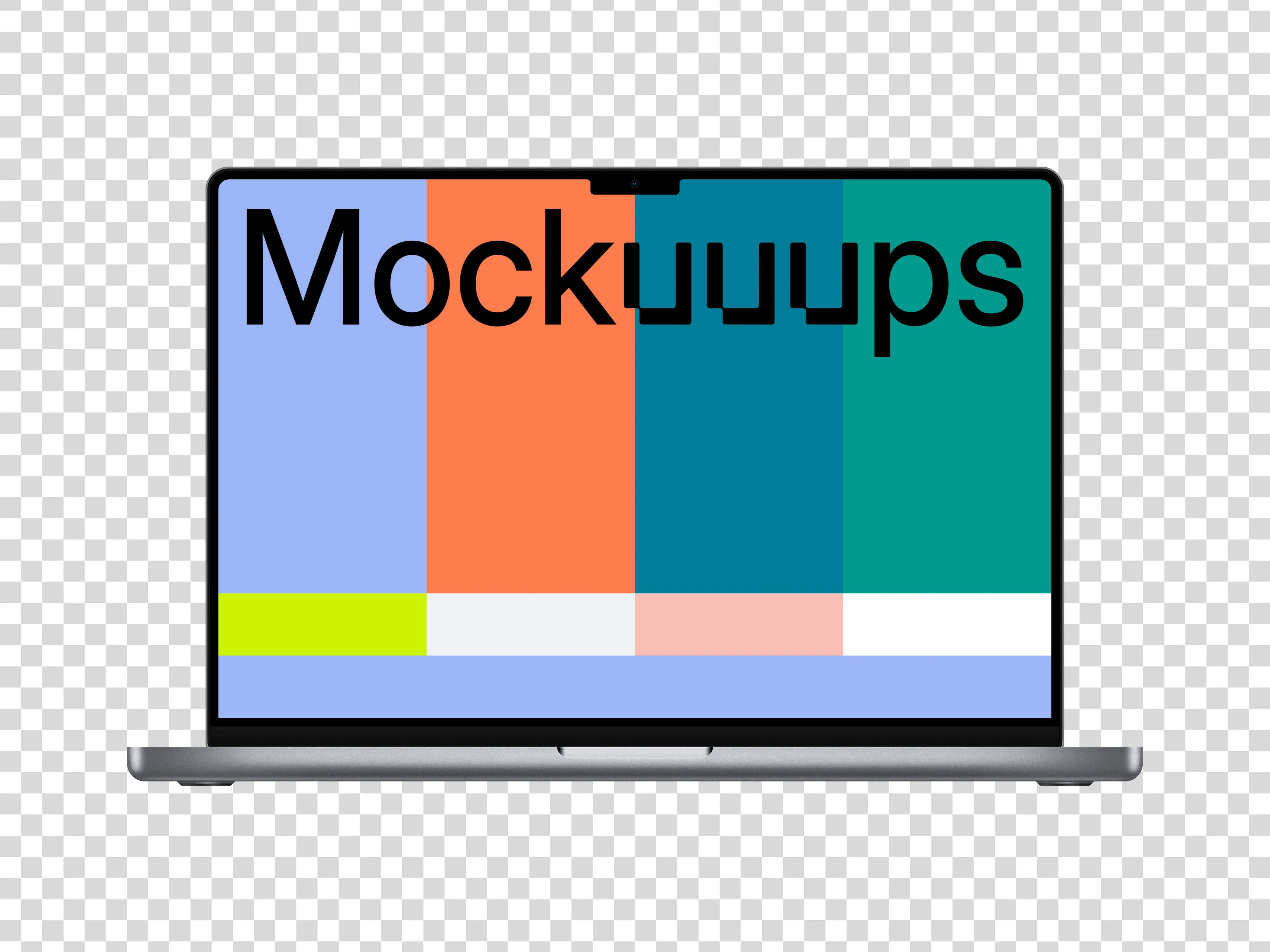 Transparent MacBook Pro 16" Mockup