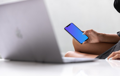 User scrolling through iPhone mockup