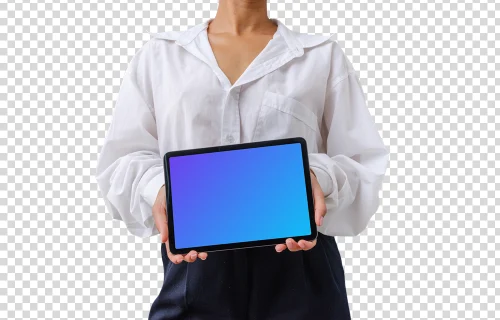 Businesswoman with an iPad Air 