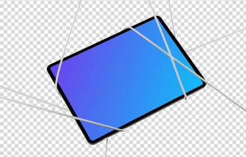 iPad Pro mockup with transparent background and dynamic shadow