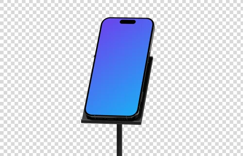 iPhone 16 mockup with dynamic angle