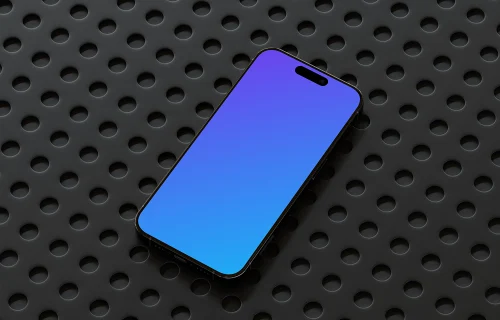 iPhone 16 mockup with textured backdrop