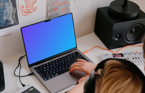 MacBook Pro Music Mockup