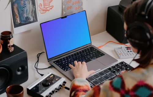 MacBook Pro Podcast Mockup