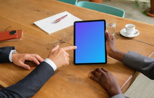 Office setting with the iPad Air mockup