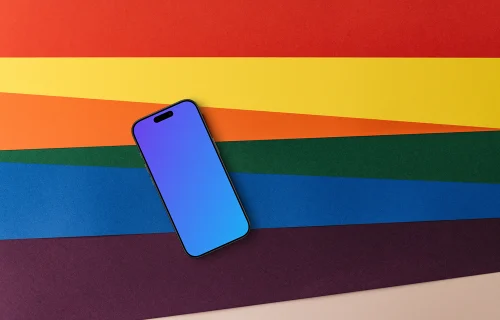 Pride inspired smartphone mockup