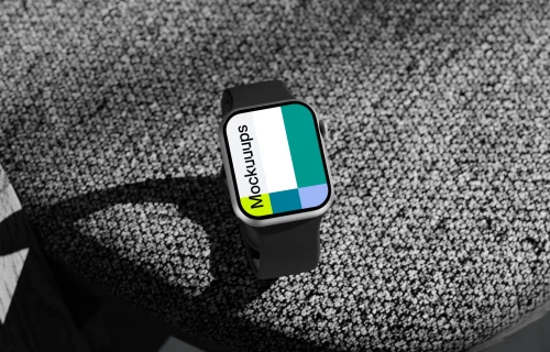 Apple Watch Series 9 mockup on textured surface