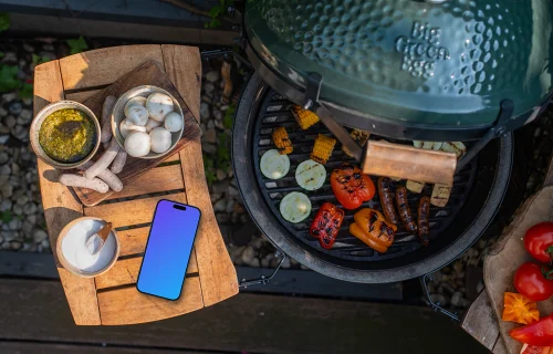 BBQ scene iPhone mockup